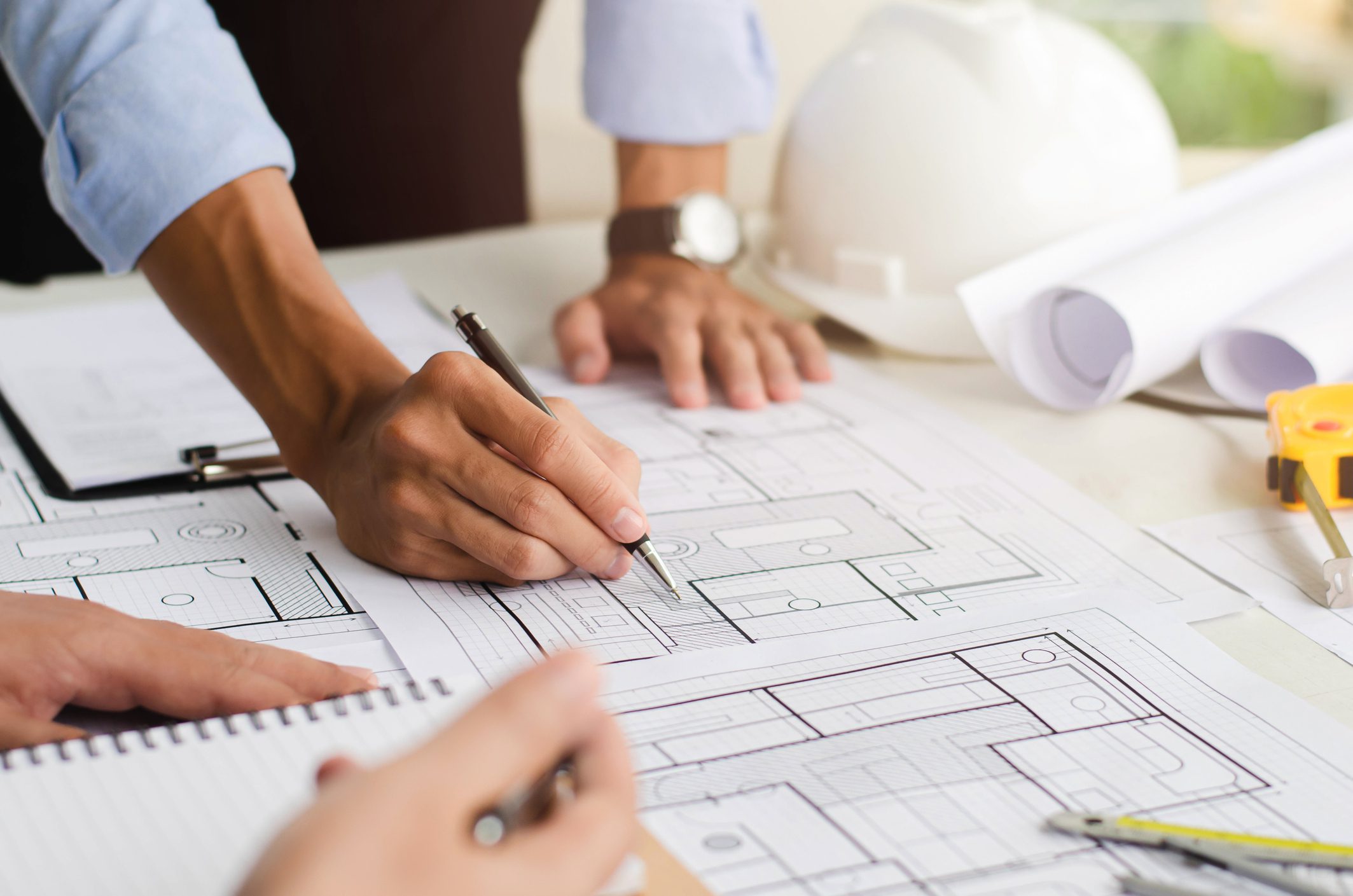 a specialist taking some measurements